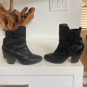 Rag & Bone Kinsey Black Leather Boots